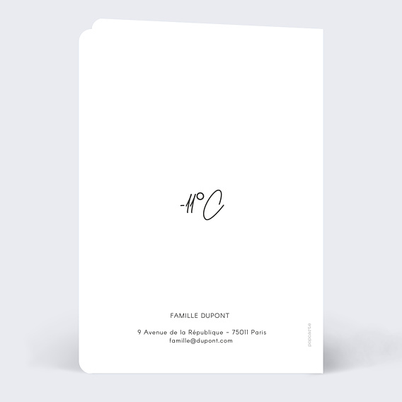 Carte postale Photo Carte Postale Hiver Verso