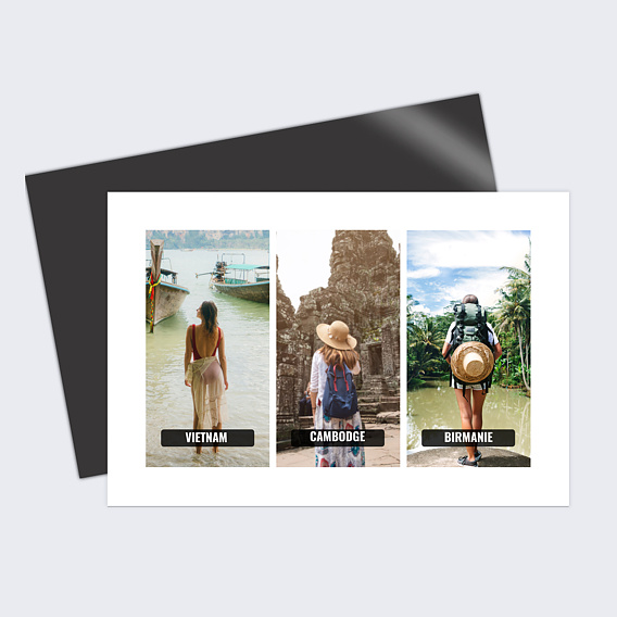 Carte postale Roadtrip étiquettes