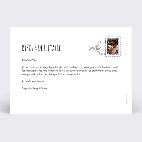 Carte Postale Votre photo dessinée au feutre