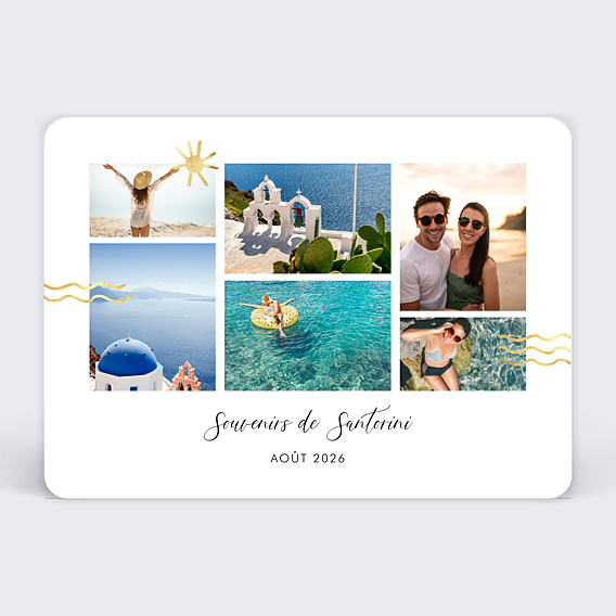 Carte postale Vague et soleil