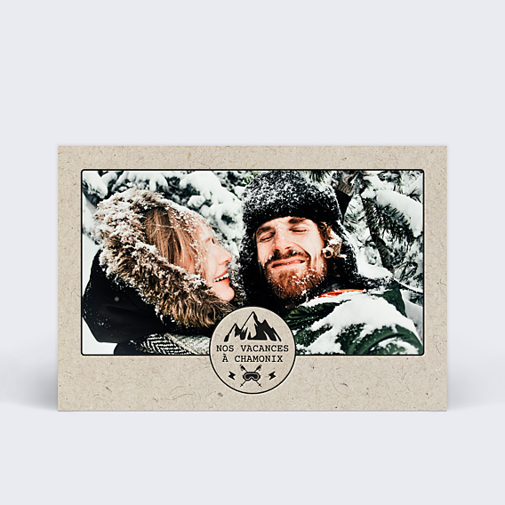 Carte postale Hiver Vintage photo seule