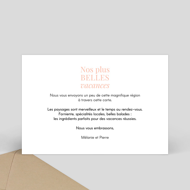 Carte postale Joli multi Verso
