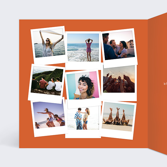 Carte postale Polaroïd Couleurs Intérieur Gauche