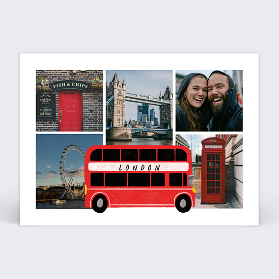 Carte Postale Bus Londonien