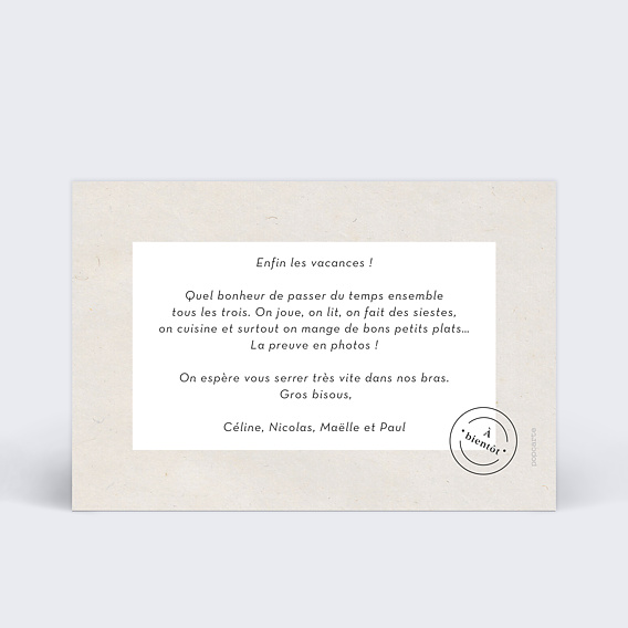 Carte postale Tampon Postal Verso