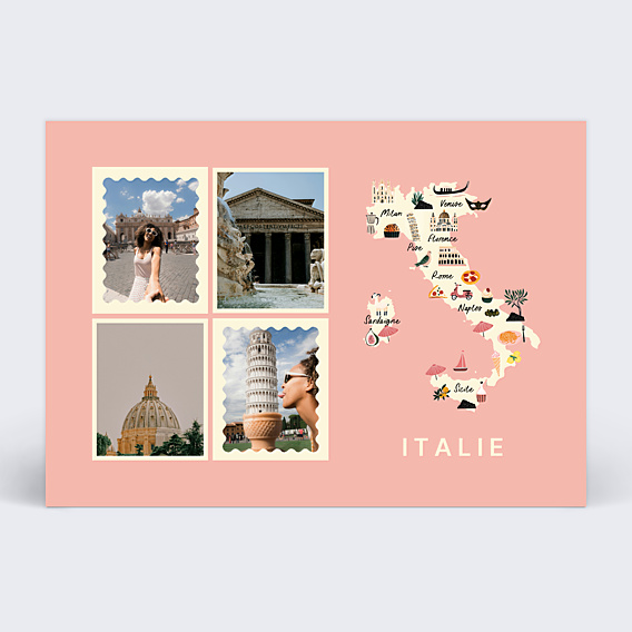 Carte Postale Maps Italie