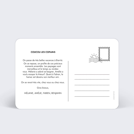 Carte Postale Etiquette Editorial