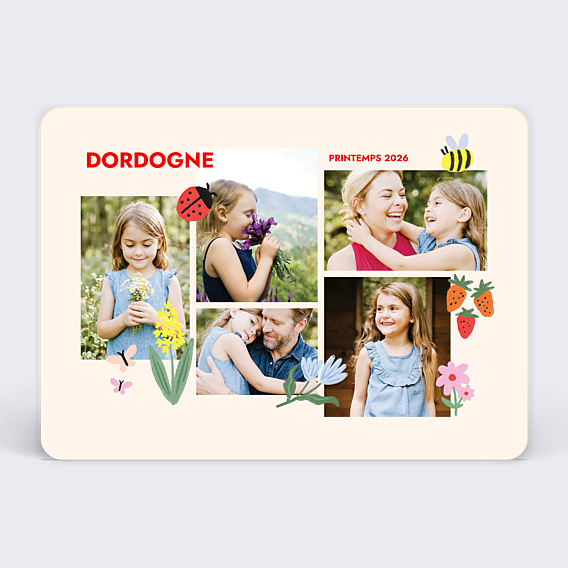 Carte Postale Pêle-mêle printanier