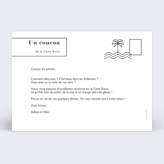 Carte Postale Bandeau Graphique