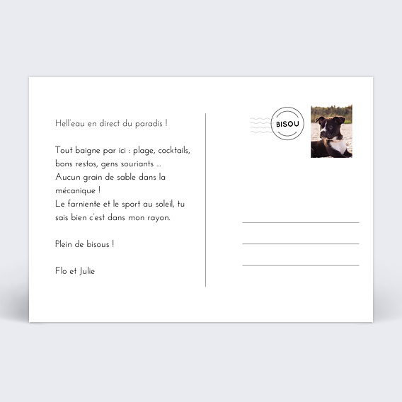 Carte postale Roadtrip pancartes Verso