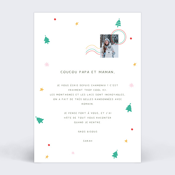 Carte postale Motifs Petite Forêt Verso