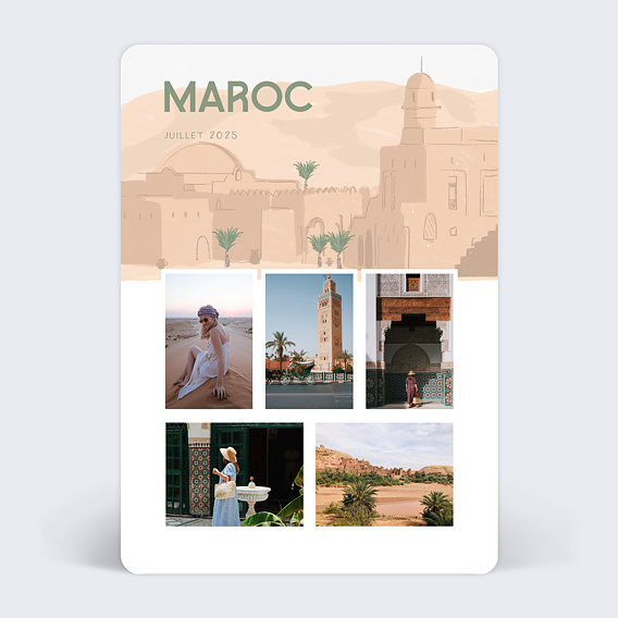 Carte postale Maroc Illustré Recto