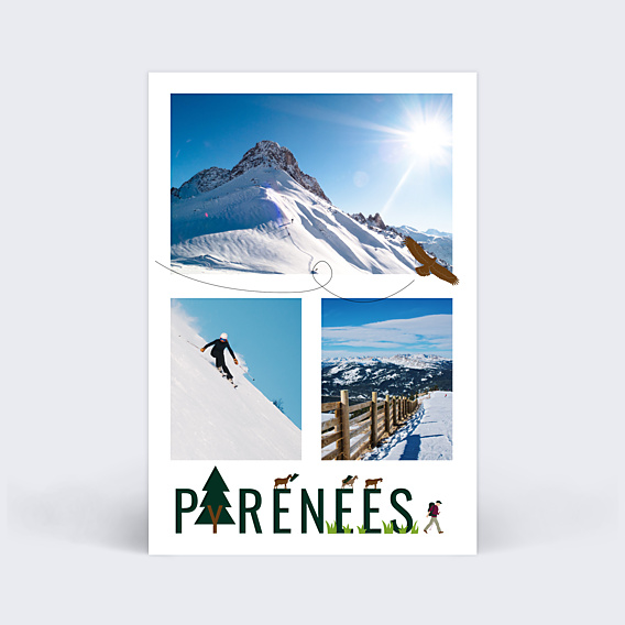 Carte postale Pyrénées Hiver