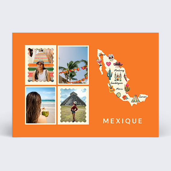 Carte postale Maps Mexique