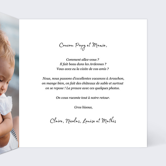 Carte postale Sunset Intérieur Droit