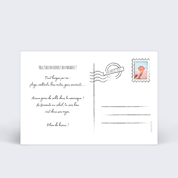 Carte postale Souvenir Verso