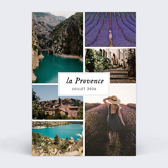 Carte postale Multiphoto Etiquette