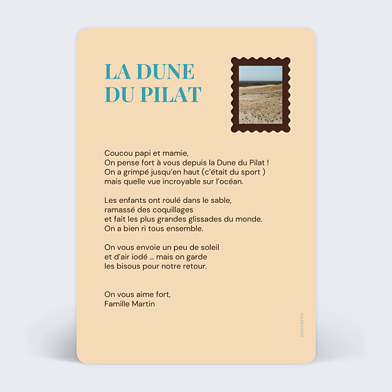 Carte Postale Bandeau Vacances