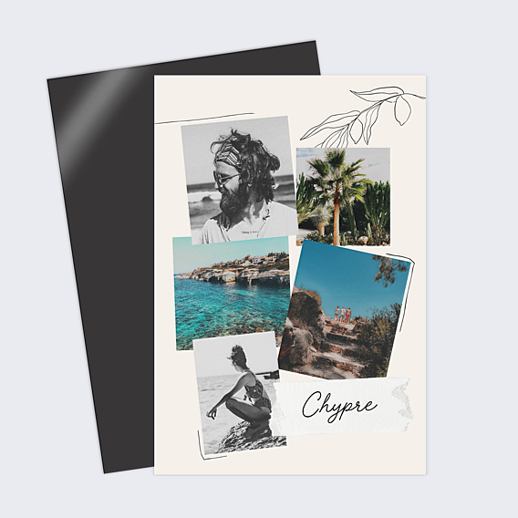 Carte Postale Collage de Voyage