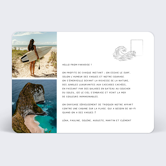 Carte Postale Planches de Surf