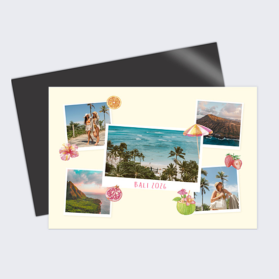 Carte Postale Collage été retro