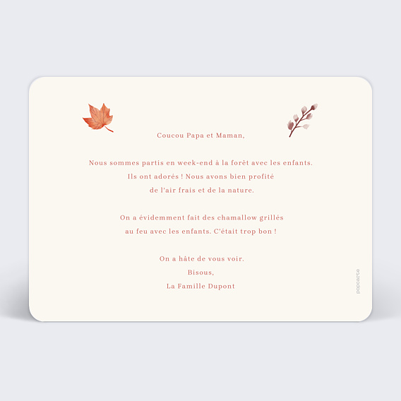 Carte Postale Bandeau automnal