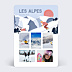 Carte Postale Montagne Illustrée