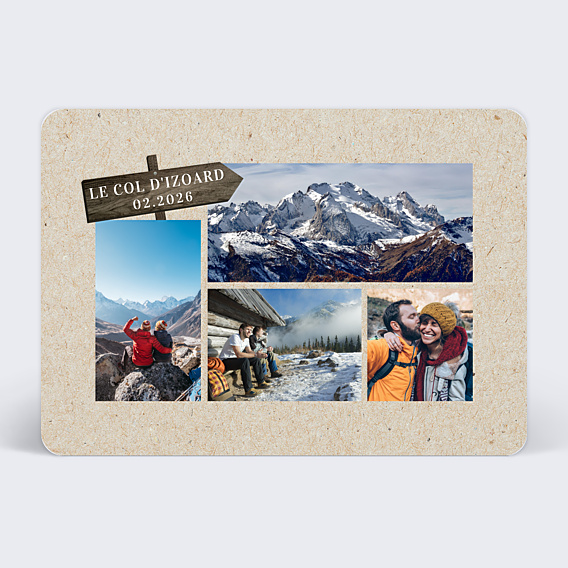 Carte postale Panneau de Montagne