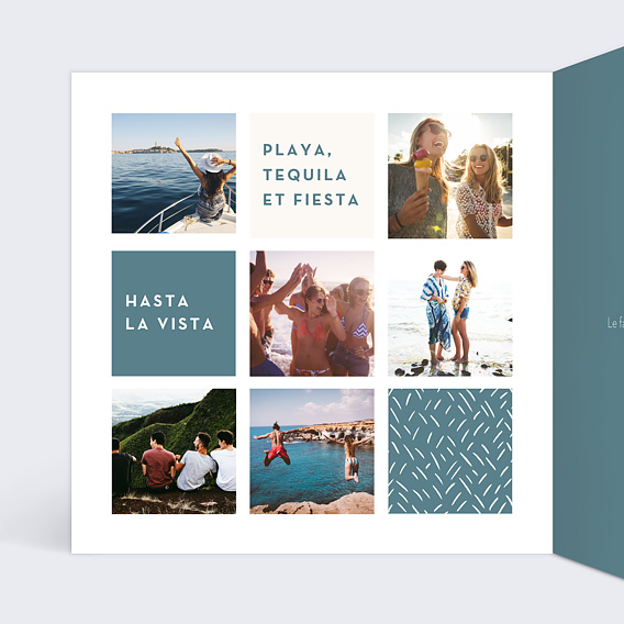 Carte postale Multi Photos Pastel Intérieur Gauche