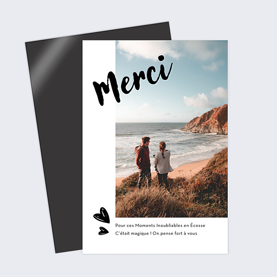 Carte Postale Cadre blanc avec coeur