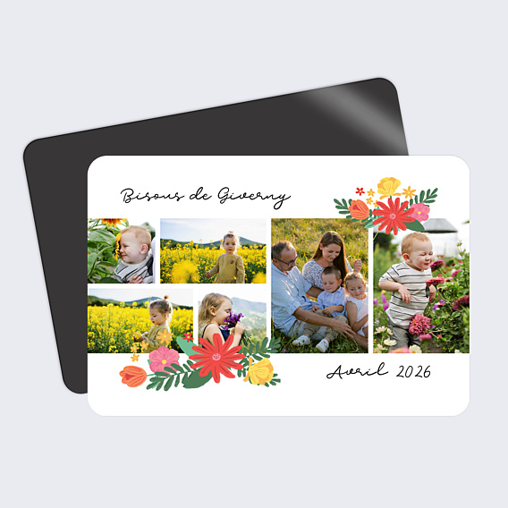 Carte Postale Bandeau Fleuri