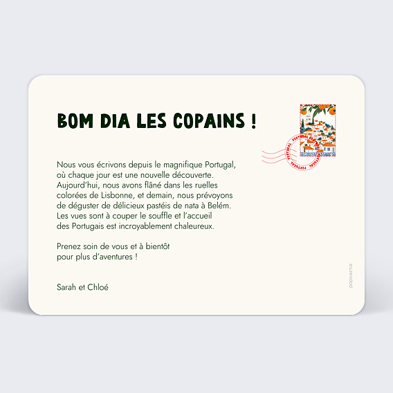 Carte Postale Drapeau Portugal