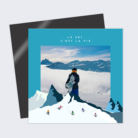 Carte Postale Hiver Sportif