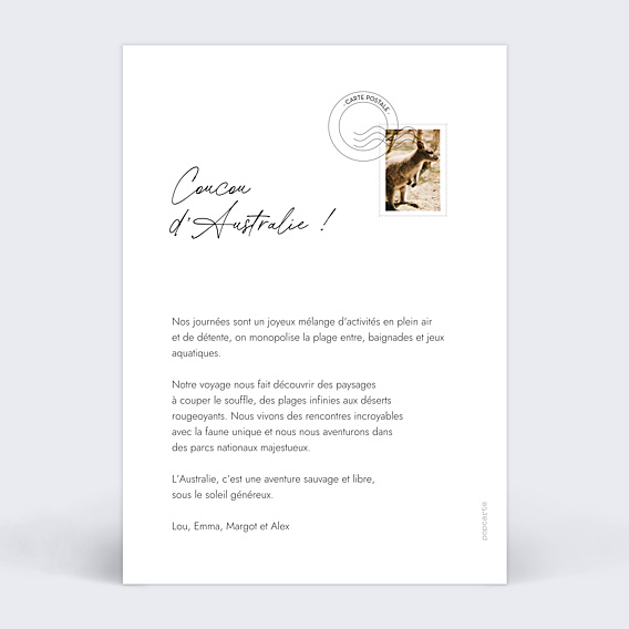 Carte Postale Pastille Portrait