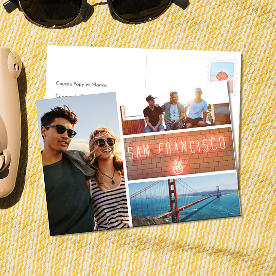 Carte postale multiphoto 1-3 horizontale Après 4