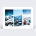 Carte Postale Triptyque Vacances d'Hiver