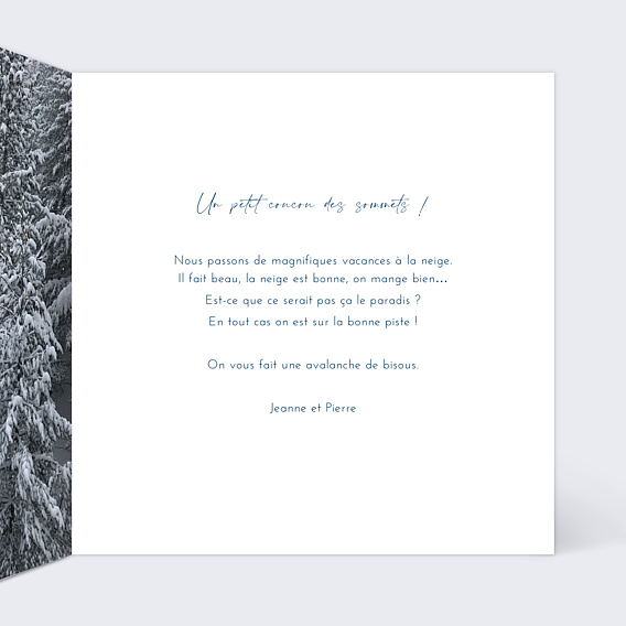 Carte Postale Hiver Chic