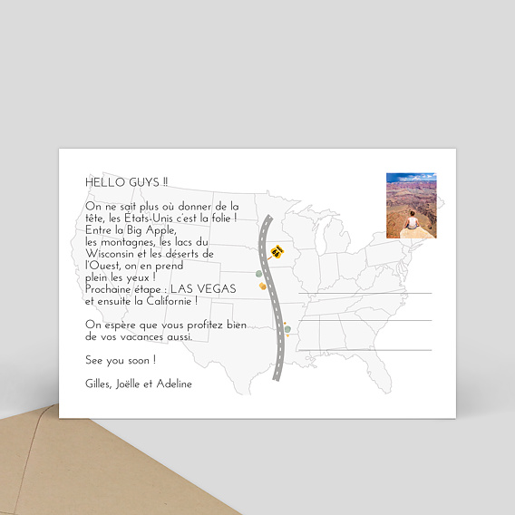 Carte Postale Etats-Unis