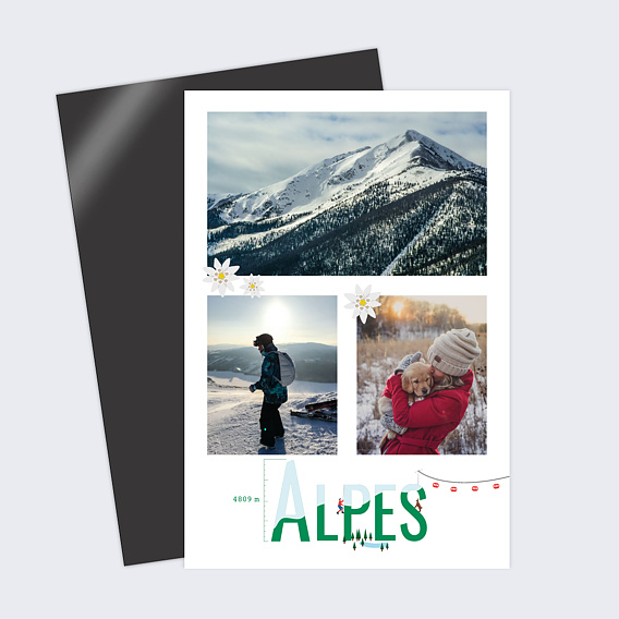 Carte postale Alpes Hiver