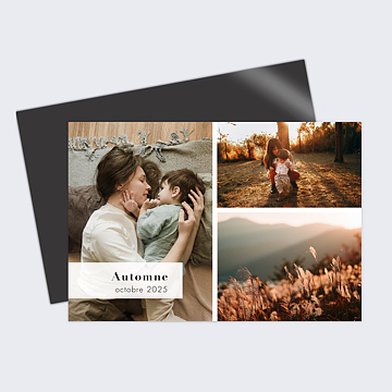 Carte Postale Bandeau Graphique Automne