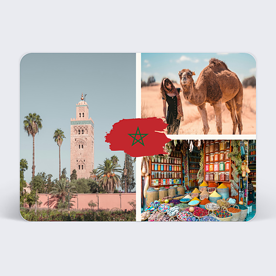 Carte postale Drapeau Maroc