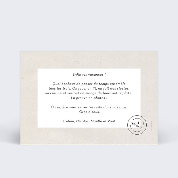 Carte Postale Tampon Postal Verso