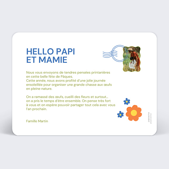 Carte Postale Typographie Joyeuse Pâques
