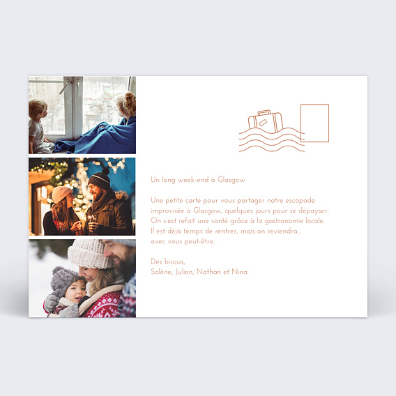 Carte postale Vadrouille Hivernale Verso