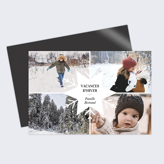 Carte postale Etiquette Flocon