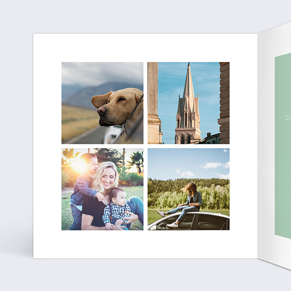 Carte postale Joyeuses Vacances Intérieur Gauche