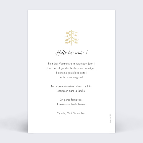 Carte postale Hiver Magique Verso