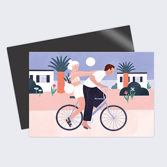 Carte Postale La Mandarine Bleue x Popcarte - Vélo