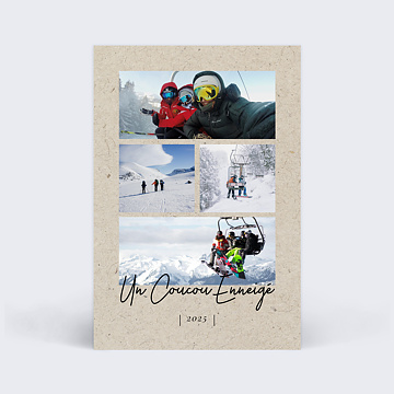Carte Postale Hiver Chin 4 Photos