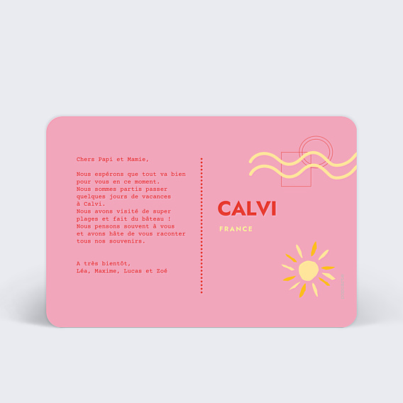 Carte Postale Funky Fuchsia